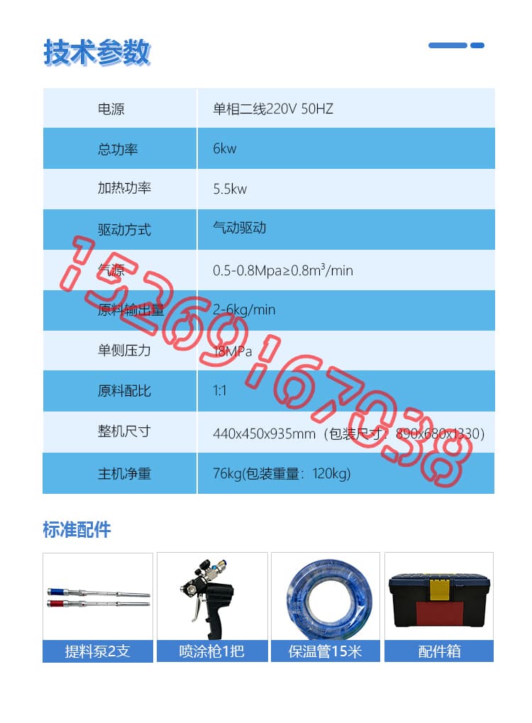 JX-Q1600气动聚氨酯喷涂机设备详情介绍图片5